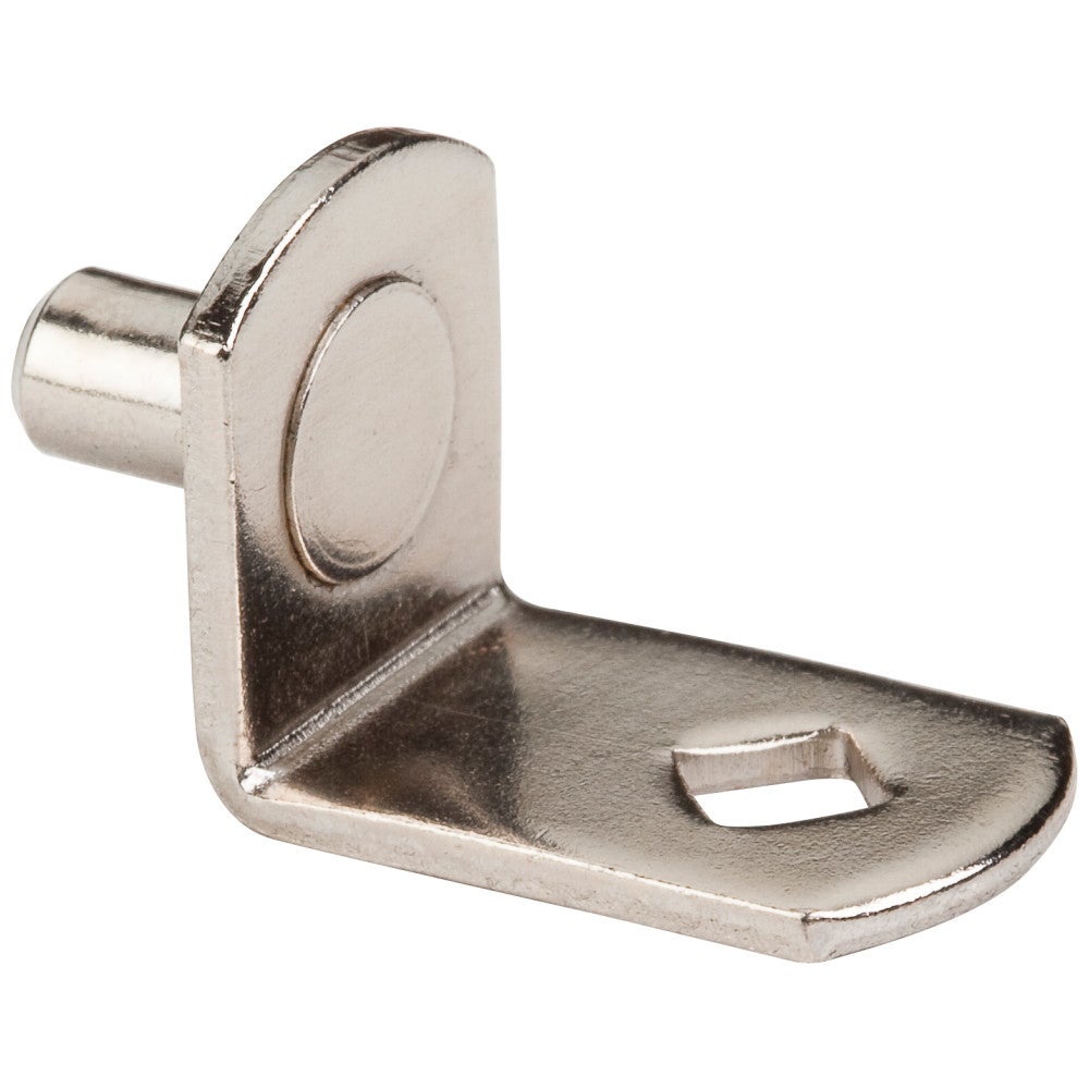5 mm Angled Shelf Support with Diamond Hole - Priced and Sold by the Thousand - Bright Nickel