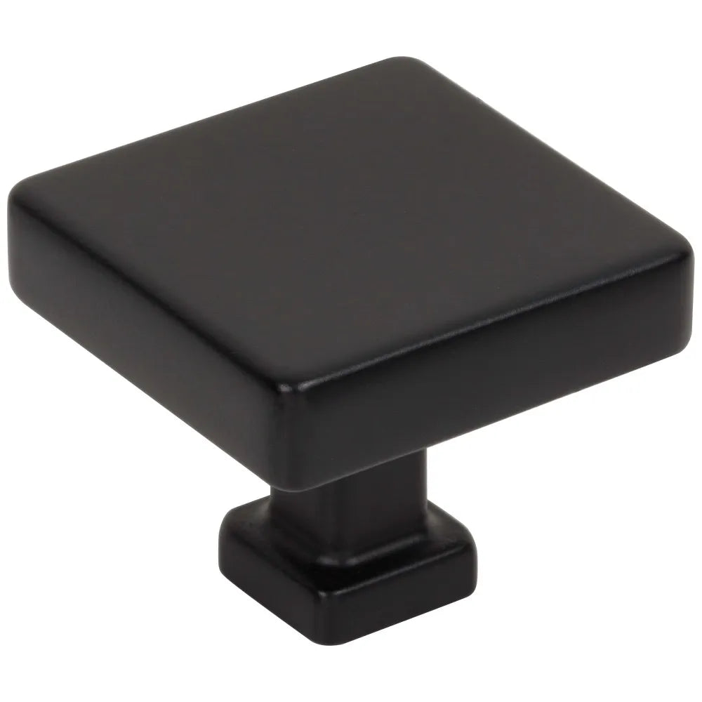 1-3/8" Overall Length Matte Black Square Nash Cabinet Knob