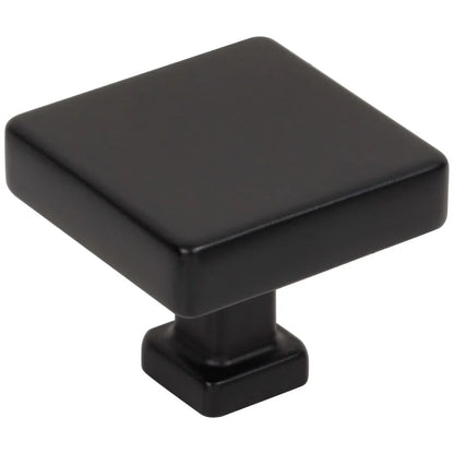 1-3/8" Overall Length Matte Black Square Nash Cabinet Knob