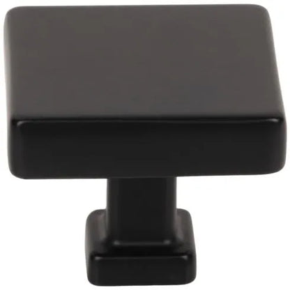 1-3/8" Overall Length Matte Black Square Nash Cabinet Knob