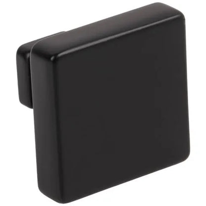 1-3/8" Overall Length Matte Black Square Nash Cabinet Knob