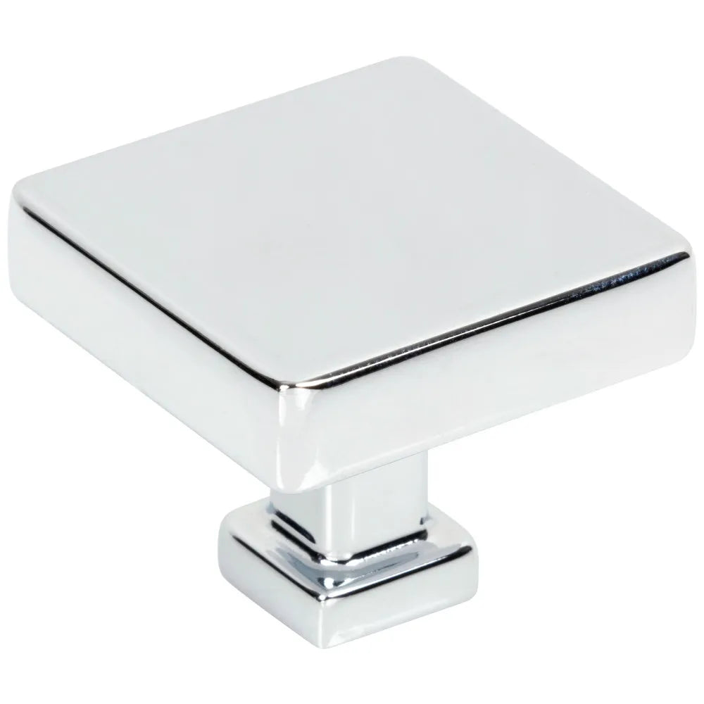1-3/8" Overall Length Polished Chrome Square Nash Cabinet Knob