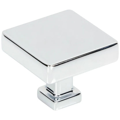 1-3/8" Overall Length Polished Chrome Square Nash Cabinet Knob