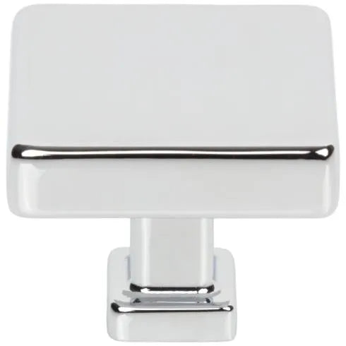 1-3/8" Overall Length Polished Chrome Square Nash Cabinet Knob
