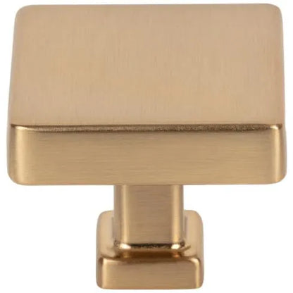 1-3/8" Overall Length Satin Bronze Square Nash Cabinet Knob