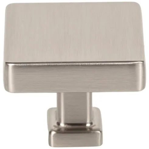 1-3/8" Overall Length Satin Nickel Square Nash Cabinet Knob