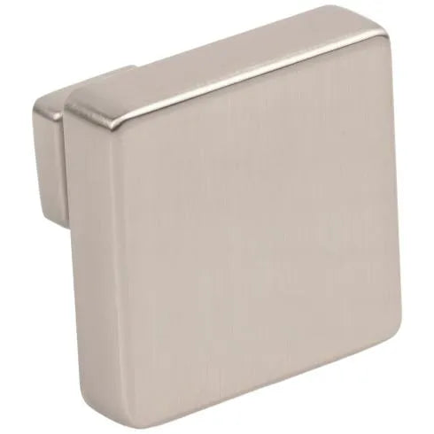 1-3/8" Overall Length Satin Nickel Square Nash Cabinet Knob
