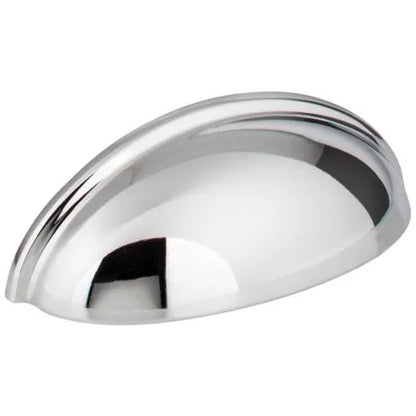 3" Center-to-Center Polished Chrome Florence Retail Packaged Cabinet Cup Pull