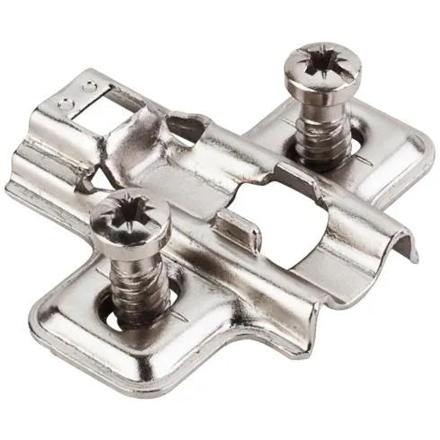 HR MAX™ Standard Duty 0 mm Non-Cam Adj Steel Plate with Euro Screws for 700, 725, 900 and 1750 Series Euro Hinges