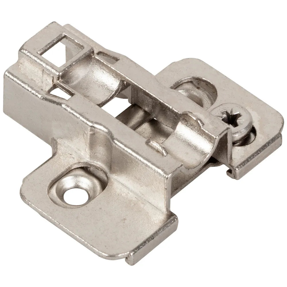 HR MAX™ Heavy Duty 9 mm Cam Adj Zinc Die Cast Plate with Euro Screws for 700, 725, 900 and 1750 Series Euro Hinges