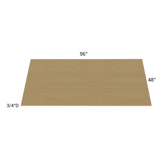 Fabuwood Allure Galaxy Frost Island Back Panel-Interior Natural Plywood 96”W X 48”H X 3/4”D