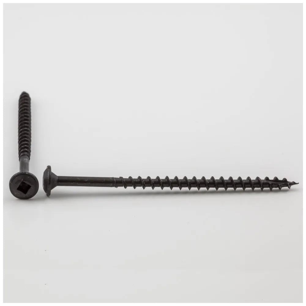 #8 x 1-1/4" Black Square Drive Type 17 Coarse Thread Standard Washer Head Screw Sold by the Keg of 6,000 Screws