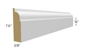 Fabuwood Allure Galaxy Frost Scribe Molding-Decorative 96”W x 3/8”H x 1 1/4”D