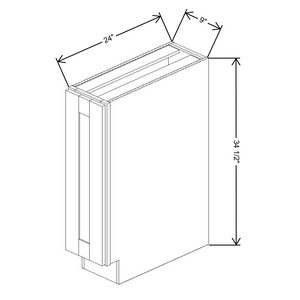 Fabuwood Allure Galaxy Frost Full Height Door Base 09"W Cabinet