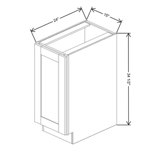 Fabuwood Allure Galaxy Frost Full Height Door Base 15"W Cabinet