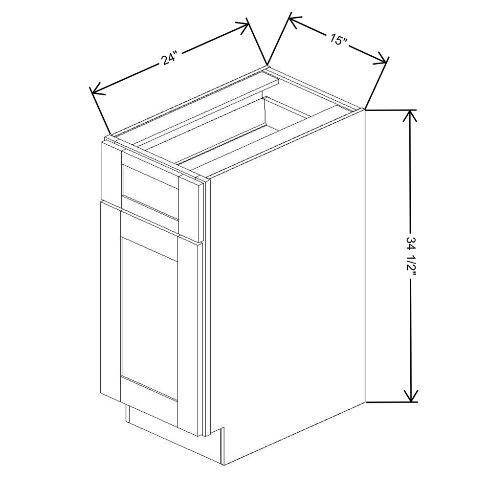 Fabuwood Allure Galaxy Frost Base 15"W Cabinet