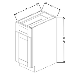 Fabuwood Allure Galaxy Frost Base 15"W Cabinet