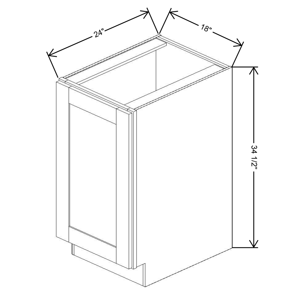 Fabuwood Allure Galaxy Frost Full Height Door Base 18"W Cabinet