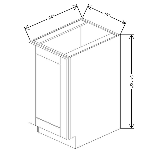 Fabuwood Allure Galaxy Frost Full Height Door Base 18"W Cabinet