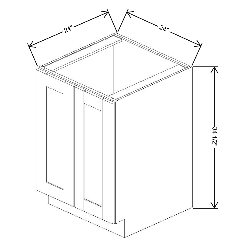 Fabuwood Allure Galaxy Frost Full Height Doors Base 24"W Cabinet