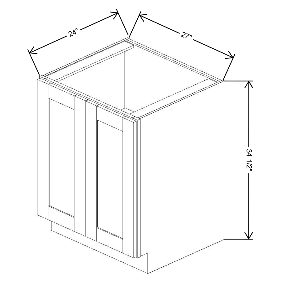 Fabuwood Allure Galaxy Frost Full Height Doors Base 27"W Cabinet