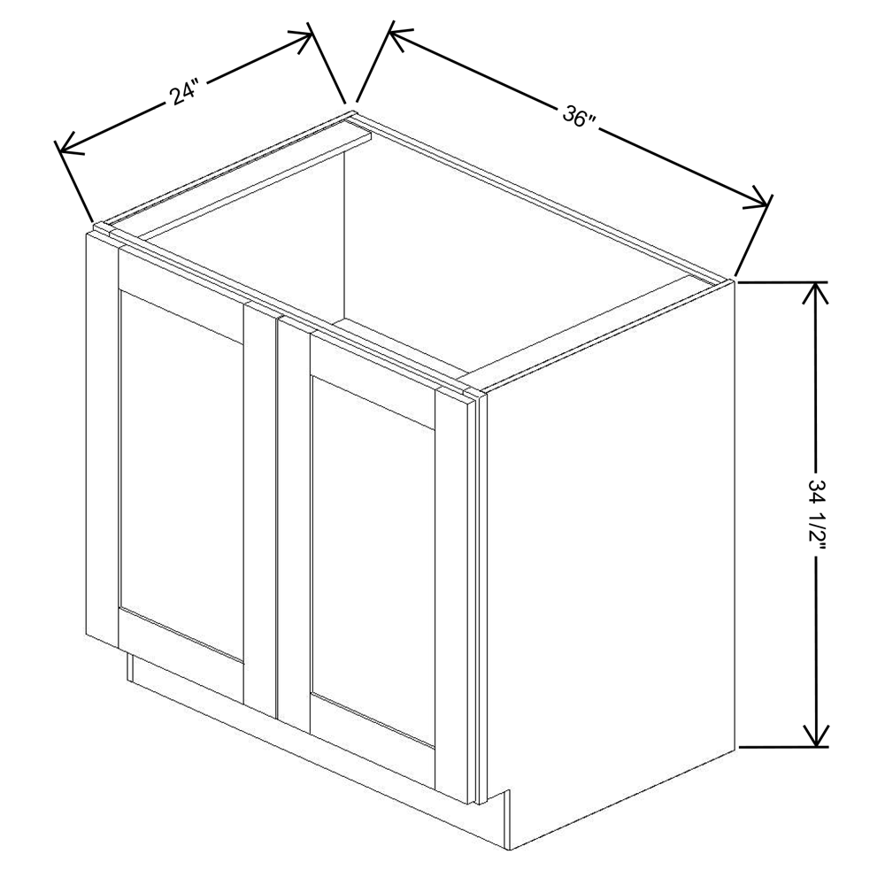 Fabuwood Allure Galaxy Frost Full Height Doors Base 36"W Cabinet