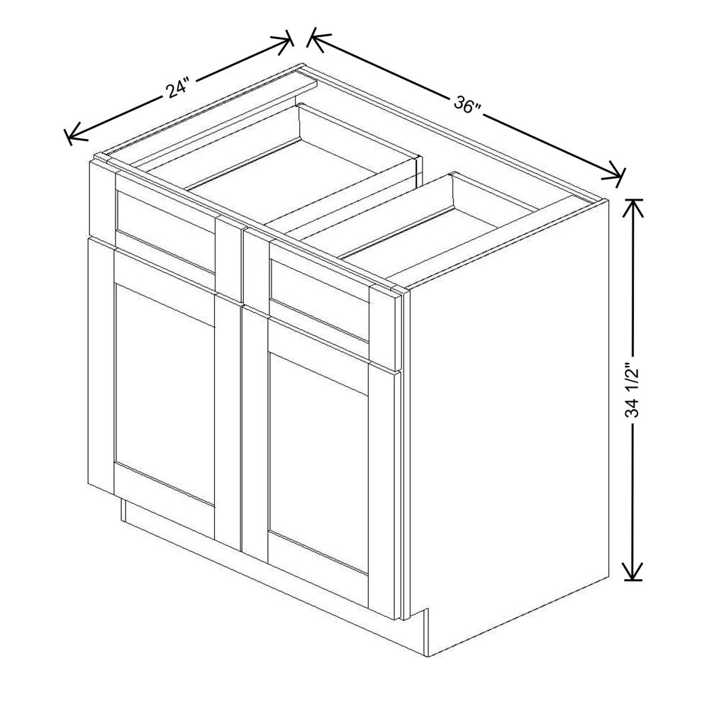 Fabuwood Allure Galaxy Frost Base 36"W Cabinet