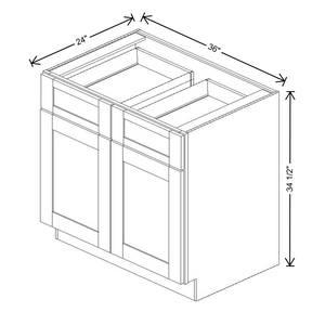 Fabuwood Allure Galaxy Frost Base 36"W Cabinet