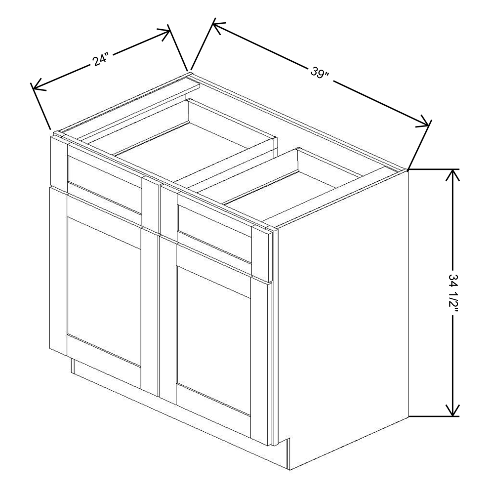 Fabuwood Allure Galaxy Frost Base 39"W Cabinet