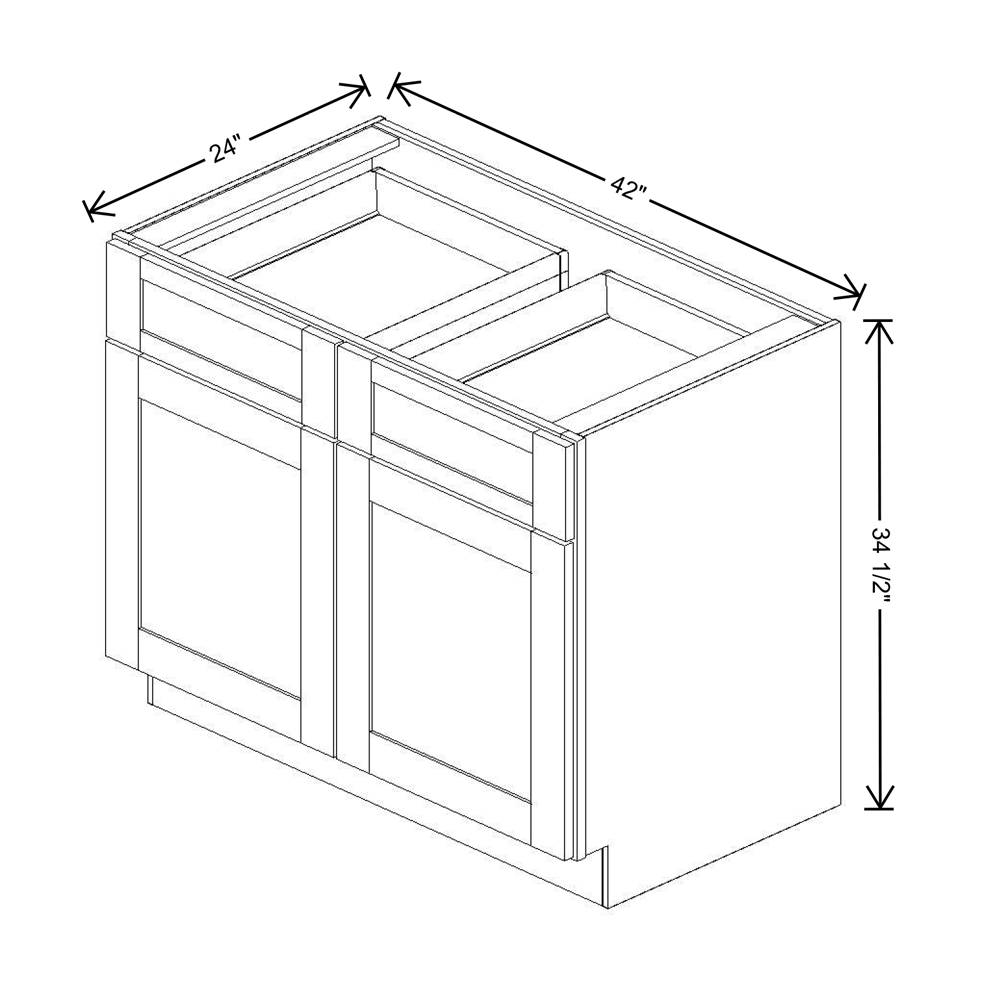 Fabuwood Allure Galaxy Frost Base 42"W Cabinet