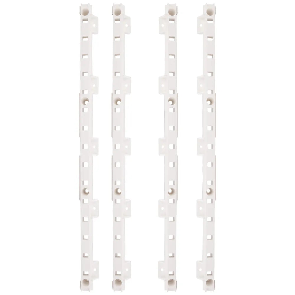 4-quick Tray Pilasters 1" with 8 Hook Dowels & 8 Screws - White