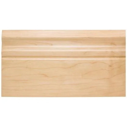 3/4" D x 5" H Hard Maple Scalloped Edge Base Moulding
