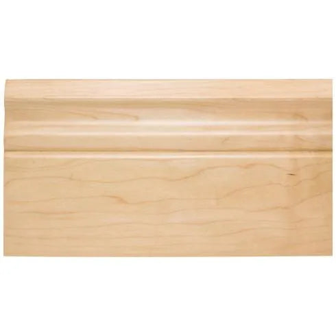 3/4" D x 5" H Poplar Scalloped Edge Base Moulding