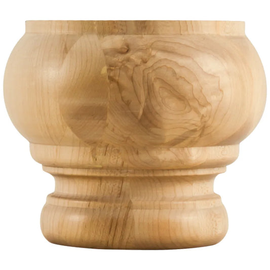 4-3/4" W x 4-3/4" D x 4" H Maple Reversible Bun Foot