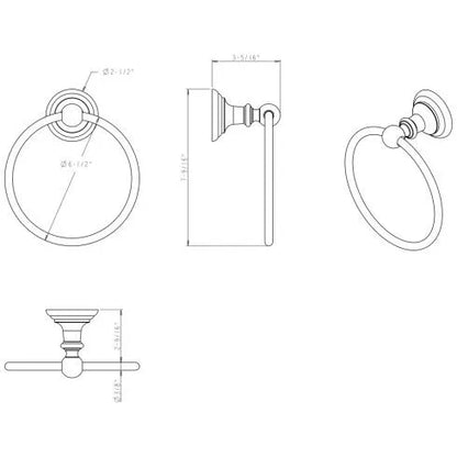 Fairview Polished Chrome Towel Ring - Contractor Packed