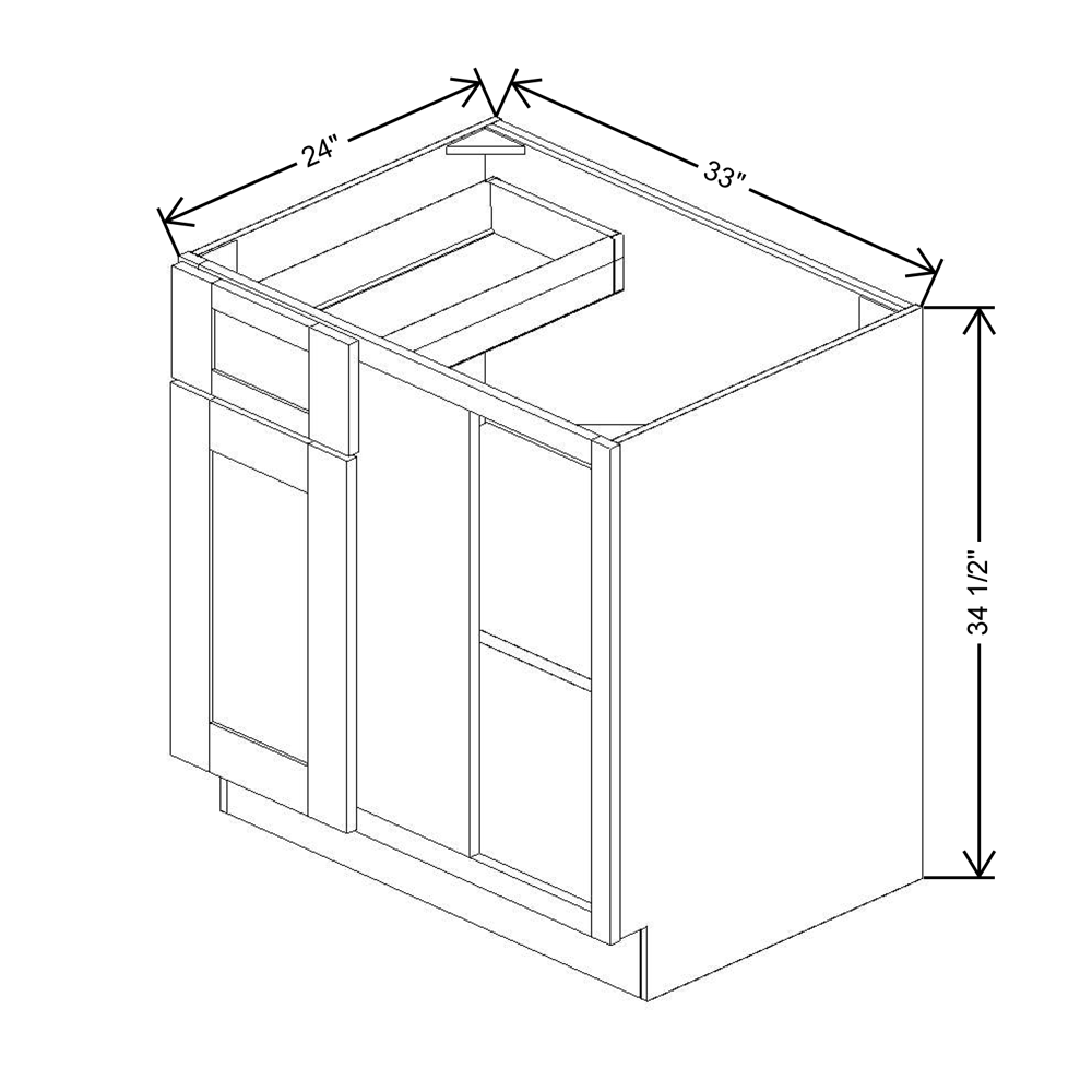 Fabuwood Allure Galaxy Frost Blind Base 39/42"W Cabinet