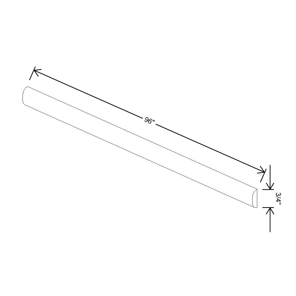 Fabuwood Allure Galaxy Frost 96"W X 3/4"D Batten Molding {N/A w/Value line}