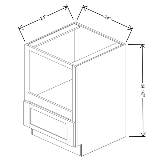 Fabuwood Allure Galaxy Frost Microwave Base 24"W Cabinet