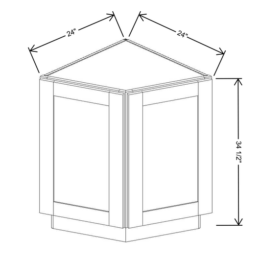 Fabuwood Allure Galaxy Frost Return Angle Base 24"W Cabinet
