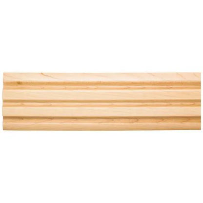 3/4" D x 2-3/4" H Cherry Fluted Corner Moulding
