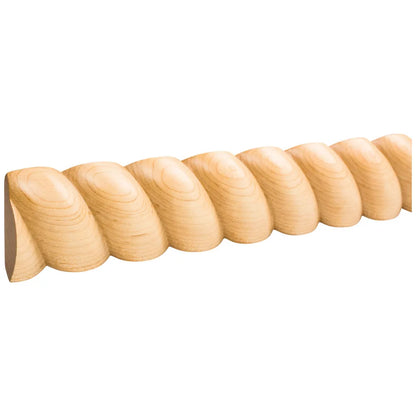 7/8" D x 2-11/16" H Hard Maple Rope Corner Moulding