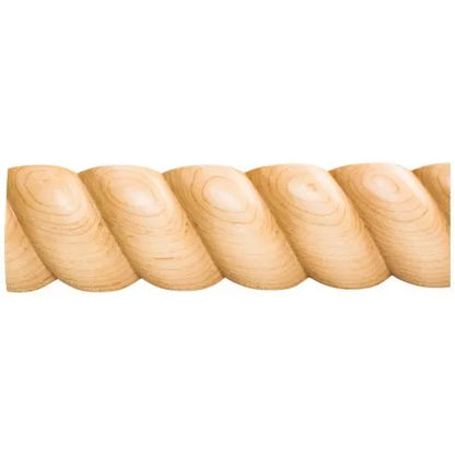 7/8" D x 2-11/16" H Hard Maple Rope Corner Moulding