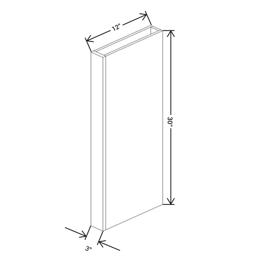 Fabuwood Allure Galaxy Frost Column-Wall 30”H x 12”D