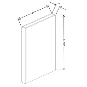 Fabuwood Allure Galaxy 3"W X 34 1/2"H Frost Column