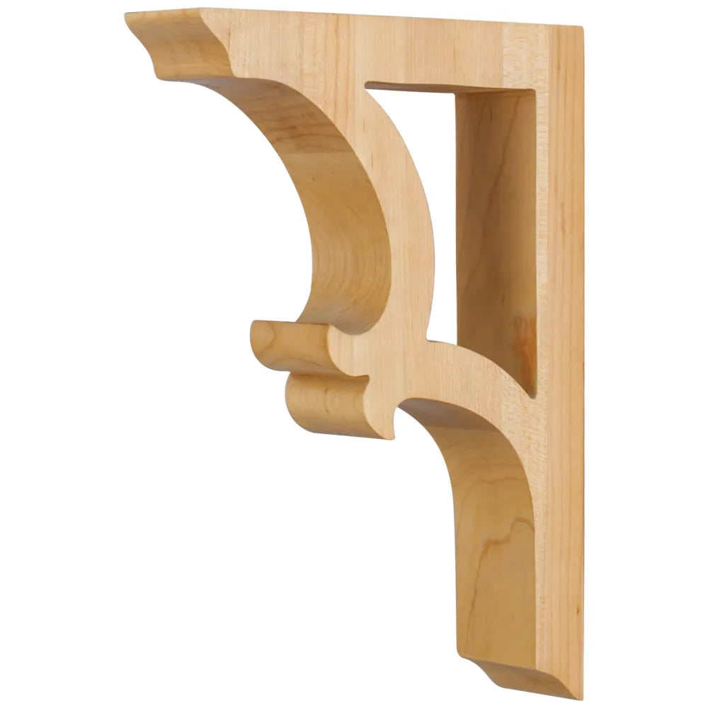 1-7/8" W x 7-1/2" D x 10-1/2" H Cherry Pierced Arts & Crafts Corbel
