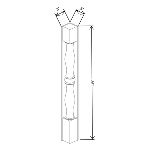 Fabuwood Allure Galaxy Frost  3"W X 36"H X 3"D  Corner Post