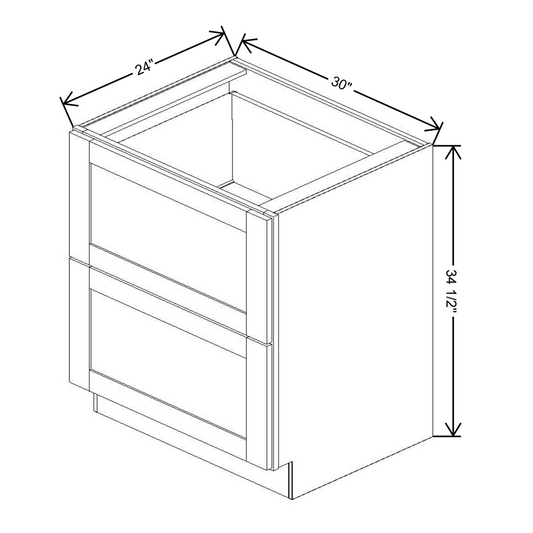 Fabuwood Allure Galaxy Frost 2-Drawer Base 30"W Cabinet