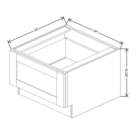 Fabuwood Allure Galaxy Frost Bench Seat Base 24"W Cabinet