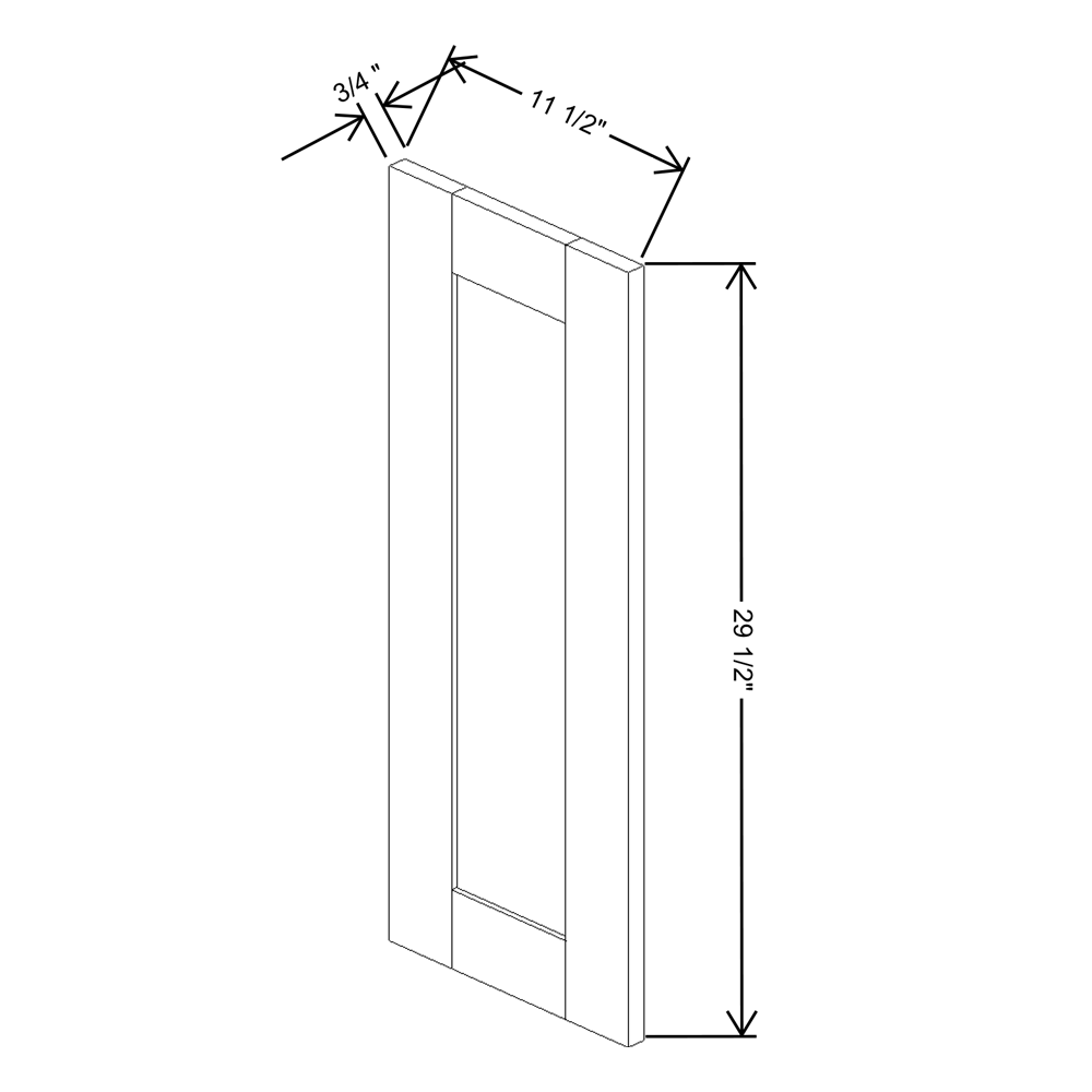 Fabuwood Allure Galaxy Frost 12"W X 30"H Decorative Door