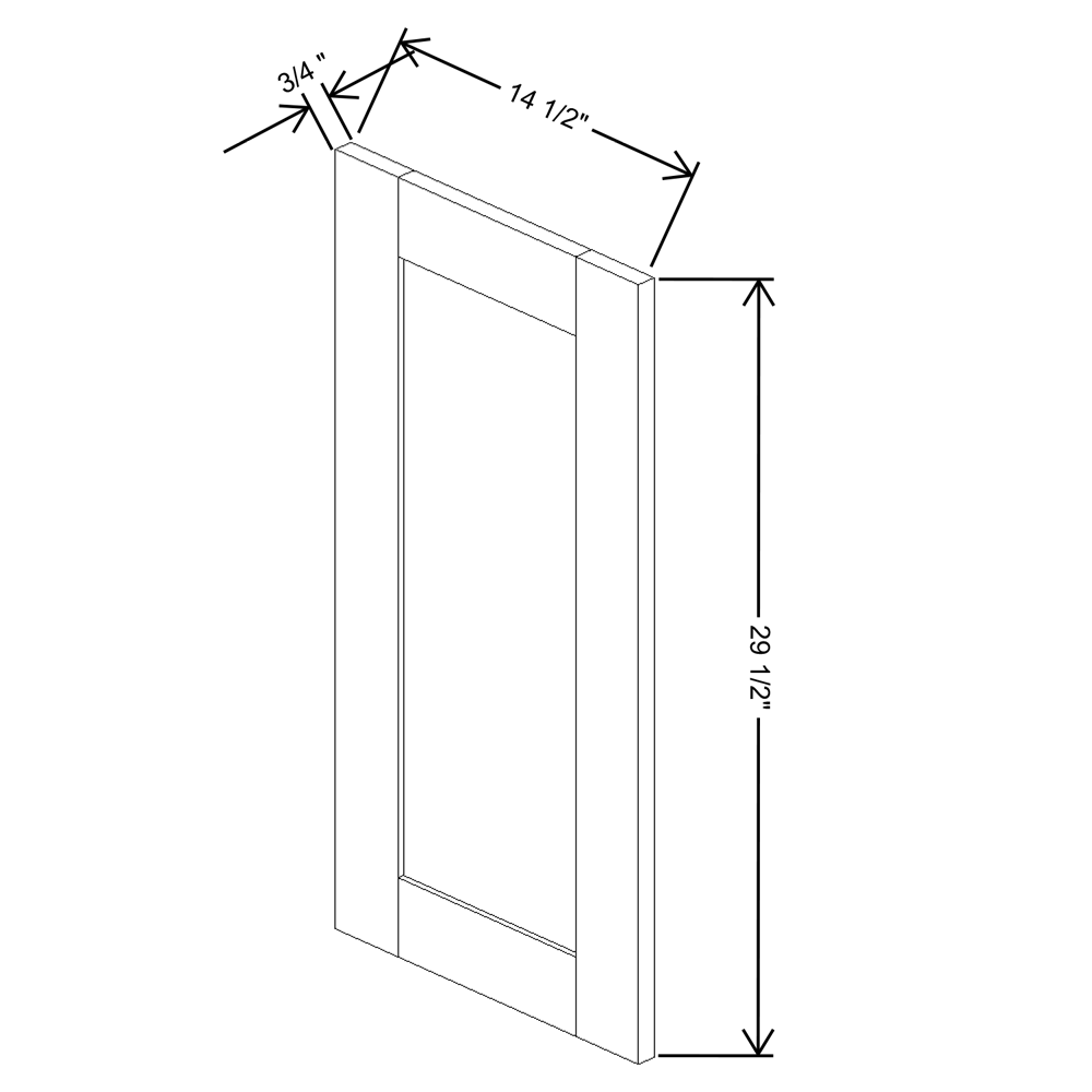 Fabuwood Allure Galaxy Frost 15"W X 30"H Decorative Door